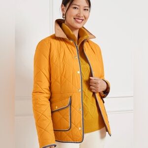 Talbots quilted barn jacket small new